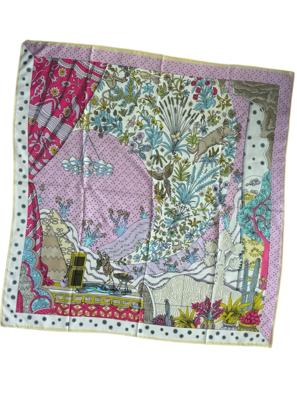 Designer-style 90cm Silk Scarf